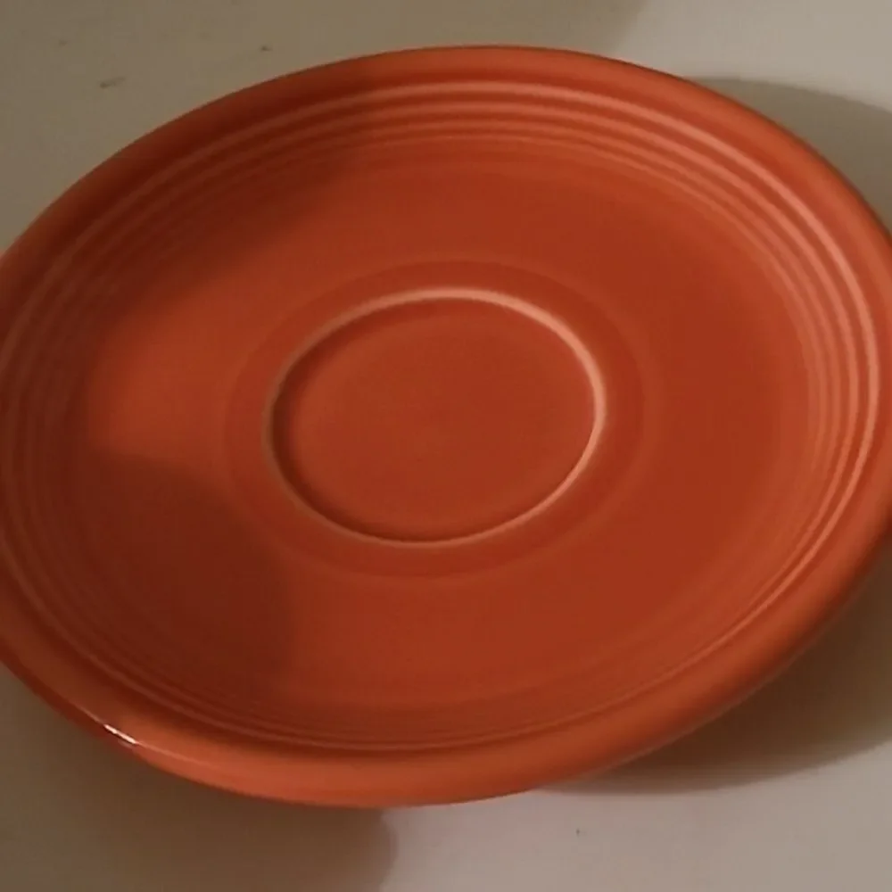 Fiestaware Orange Cup and Saucer Set